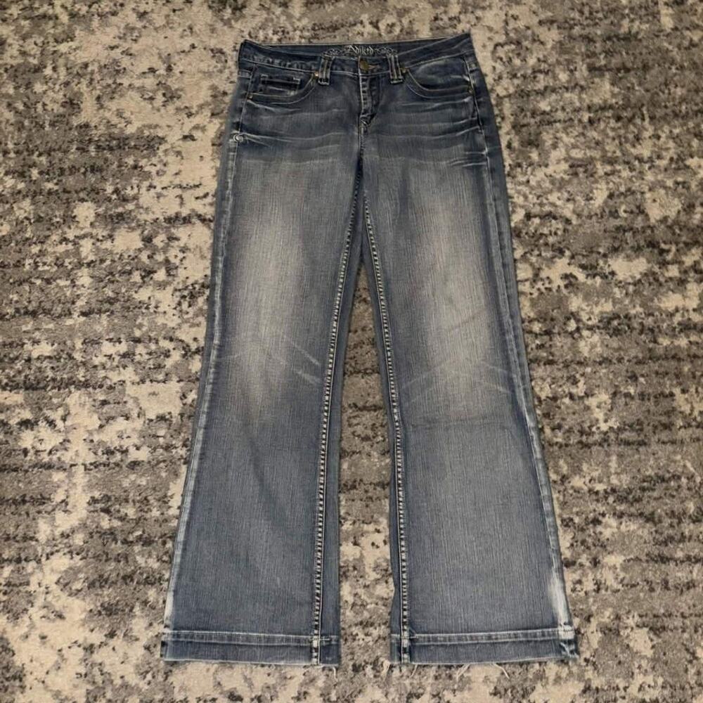 Y2K Adikto Wide Leg Flare Denim Jeans